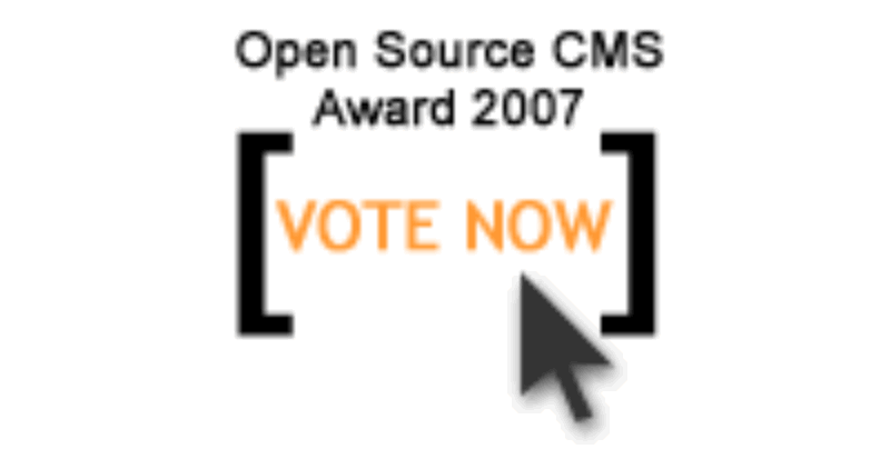 OpenCms nominado para el concurso al mejor CMS Open Source del 2007.